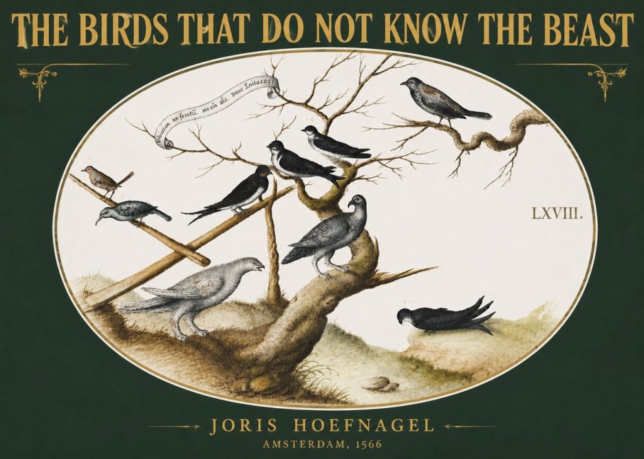 Joris Hoefnagel Birds Study No5 - Plakat