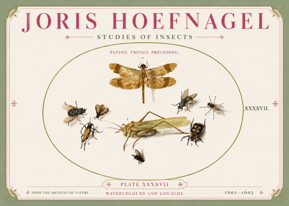 Joris Hoefnagel Flying Things Preceding. No5 - Plakat