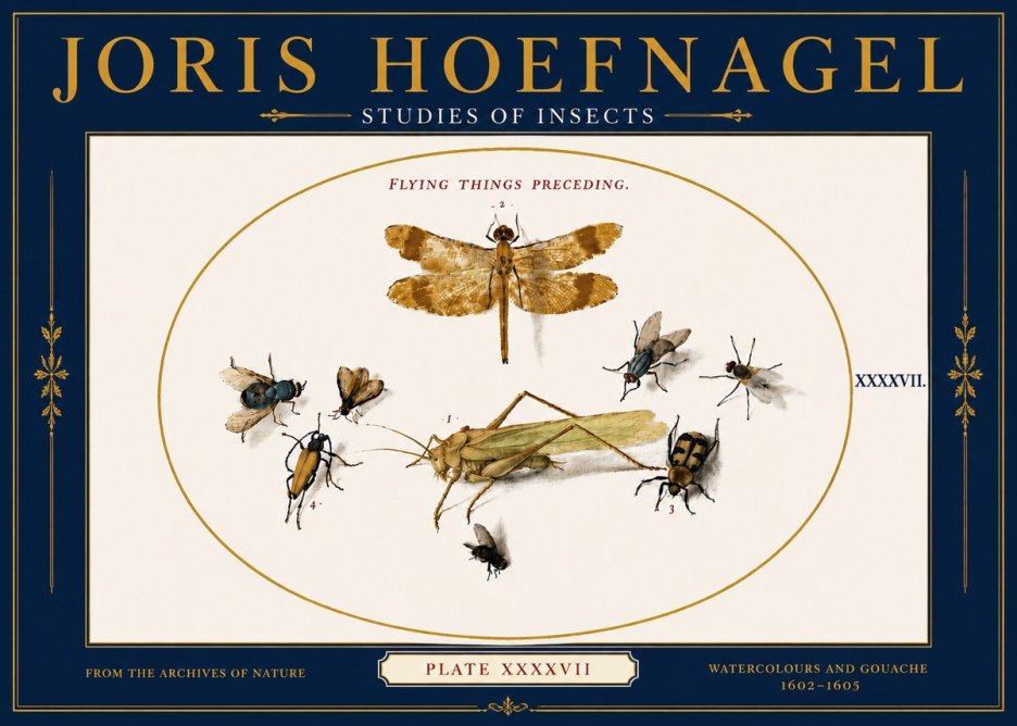 Joris Hoefnagel Flying Things Preceding. No6 - Plakat
