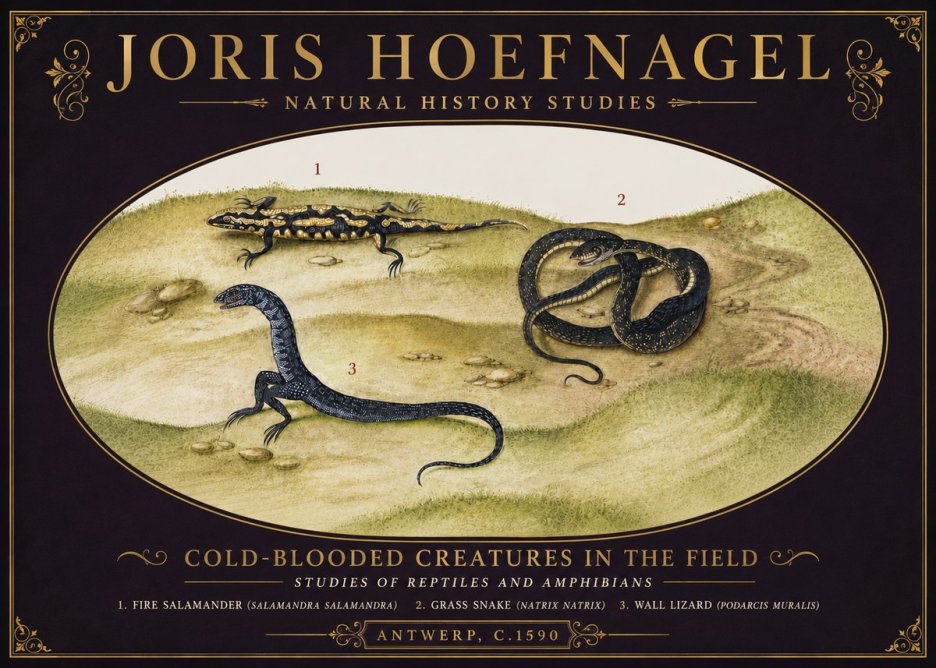 Joris Hoefnagel Cold-blooded Creatures in the Field No6 - Plakat