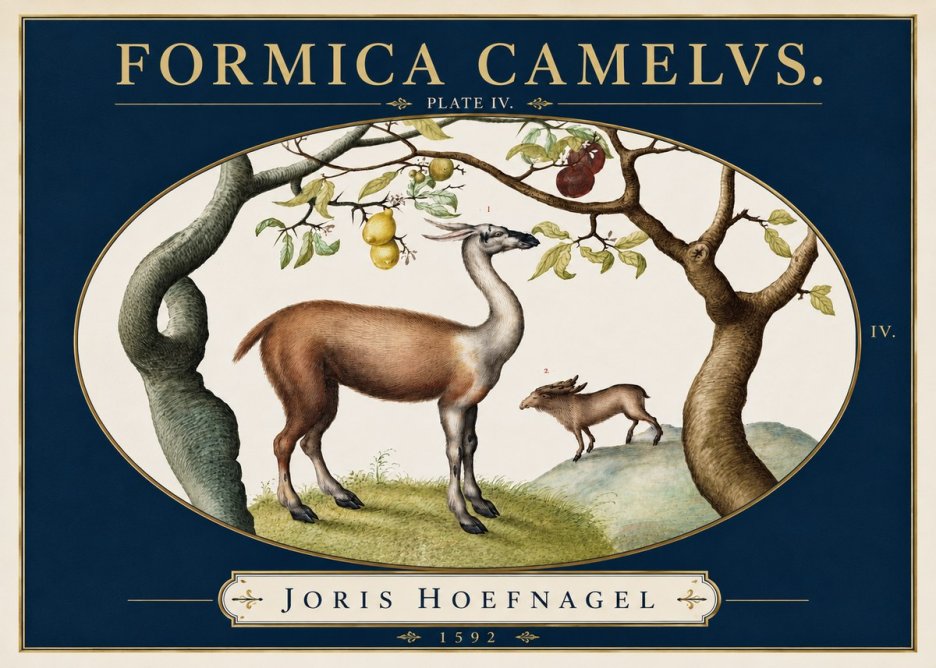 Joris Hoefnagel Formicamelus. No5 - Plakat