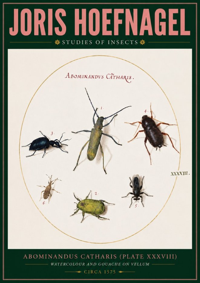 Joris Hoefnagel Abominandus Catharis (Plate Xxxviii) No2 - Plakat