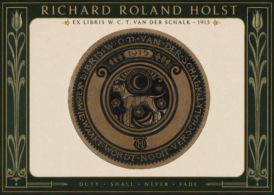 Richard Roland Holst Ex Libris W. C. T. Van Der Schalk - 1915 No2 - Plakat