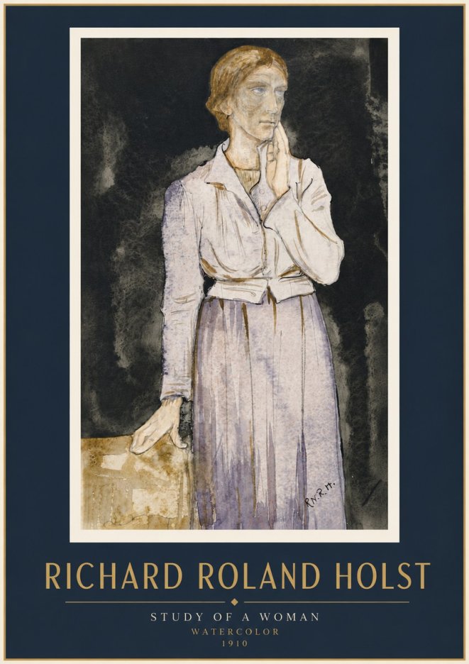 Richard Roland Holst Study of a Woman No5 - Plakat