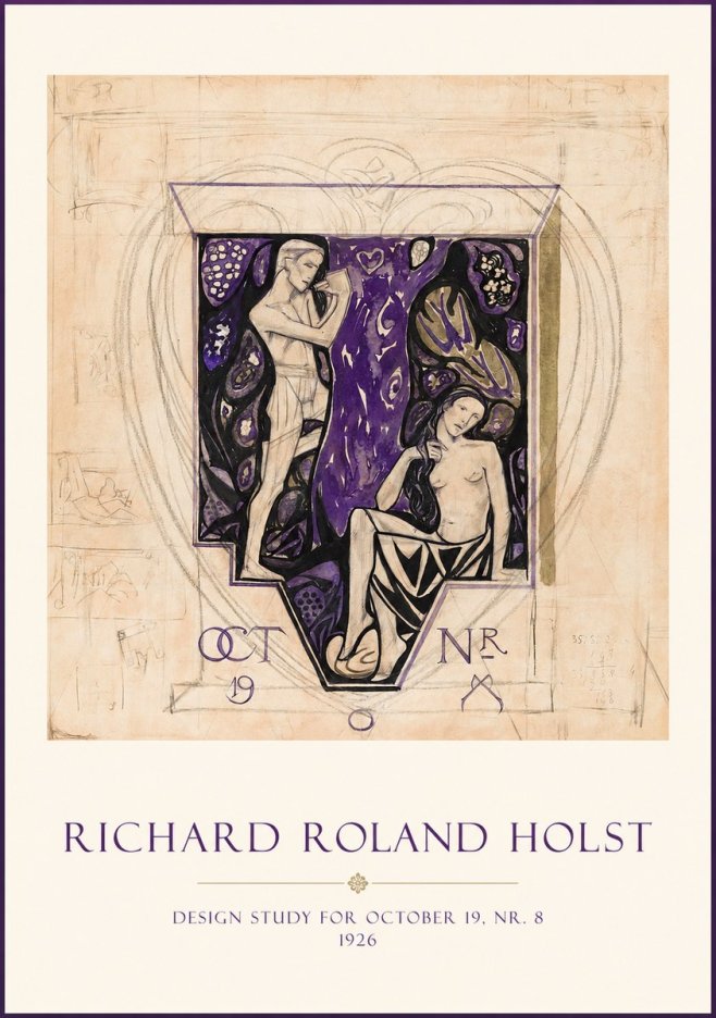 Richard Roland Holst Design Study for October 19, Nr. 8 1926 No1 - Plakat