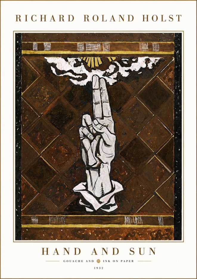 Richard Roland Holst Hand and Sun No6 - Plakat