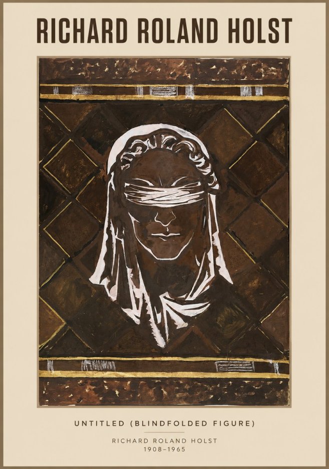 Richard Roland Holst Untitled (Blindfolded Figure) No1 - Plakat
