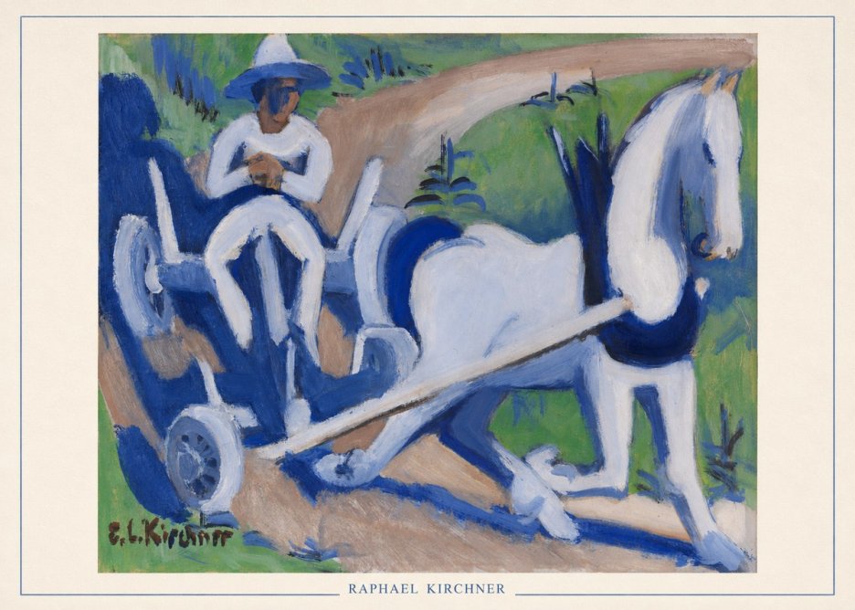 Raphael Kirchner Horse and Cart No4 - Plakat
