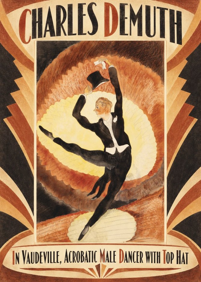 Charles Demuth In Vaudeville, Acrobatic Male Dancer with Top Hat No1 - Plakat