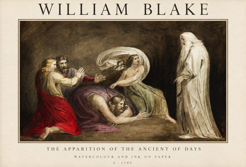 William Blake The Apparition of the Ancient of Days No1 - Plakat