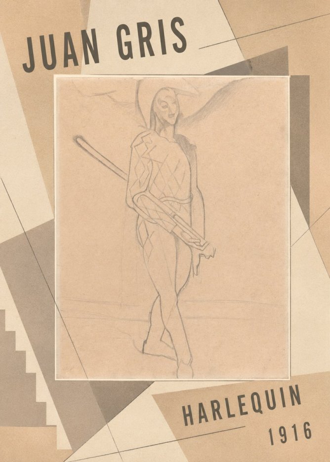 Juan Gris Harlequin No2 - Plakat