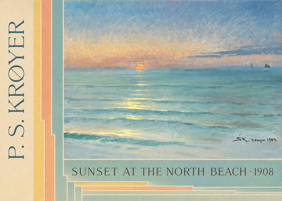 P.S. Krøyer Sunset at the North Beach No6 - Plakat
