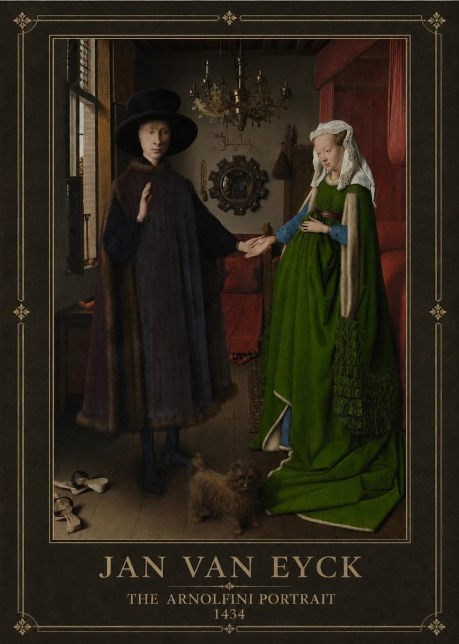 Jan van Eyck The Arnolfini Portrait III No1 - Plakat