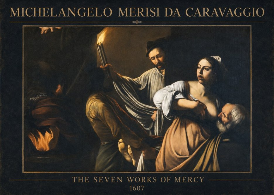 Michelangelo Merisi da Caravaggio The Seven Works of Mercy III No1 - Plakat