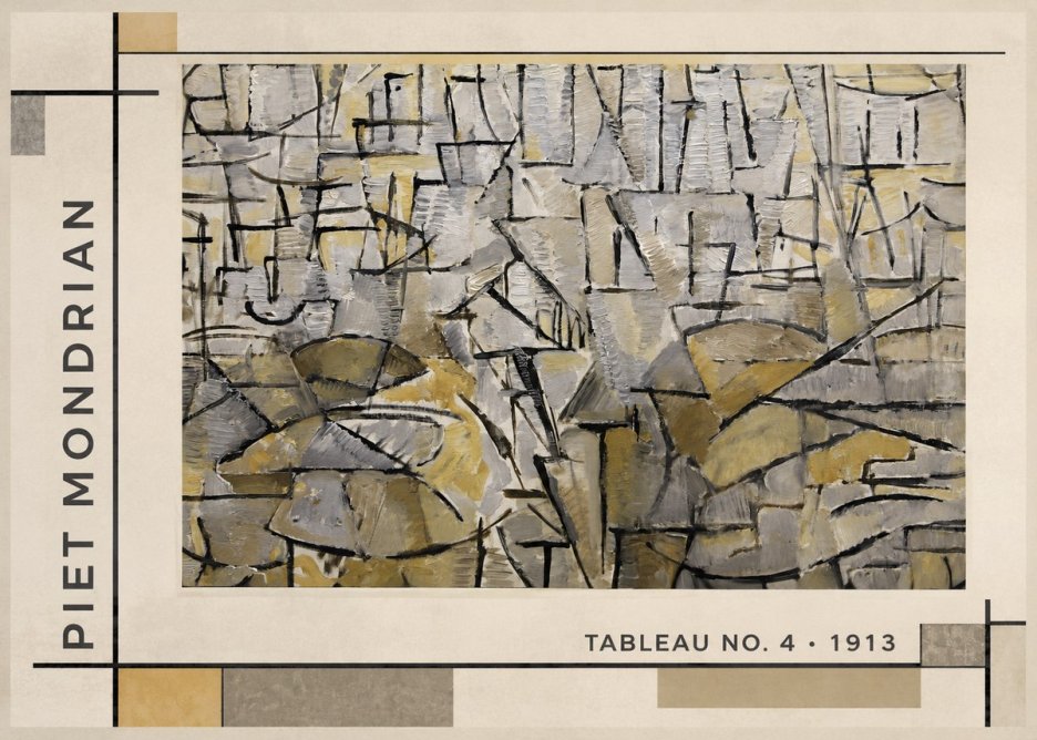 Piet Mondrian Tableau No. 4 No1 - Plakat