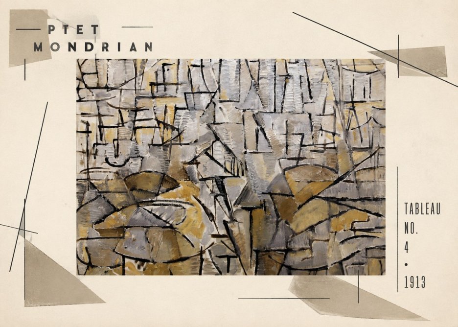 Piet Mondrian Tableau No. 4 No3 - Plakat