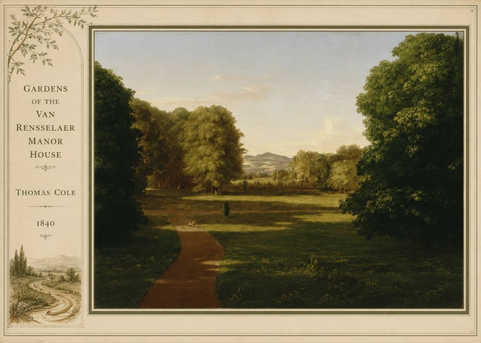 Thomas Cole Gardens of the Van Rensselaer Manor House No2 - Plakat