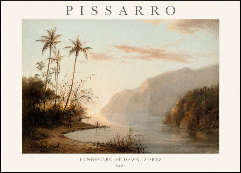 Pissarro Landscape at Dawn, Sores No1 - Plakat