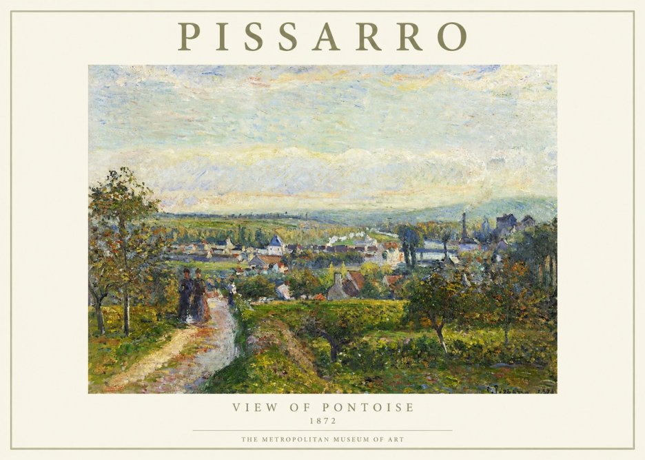 Pissarro View of Pontoise No1 - Plakat