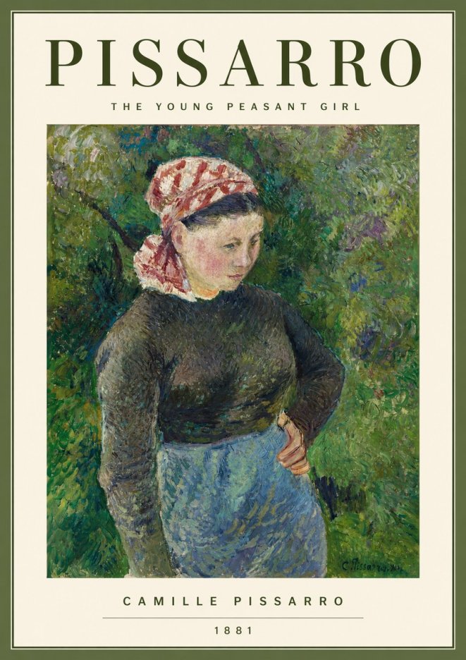 Pissarro The Young Peasant Girl No2 - Plakat