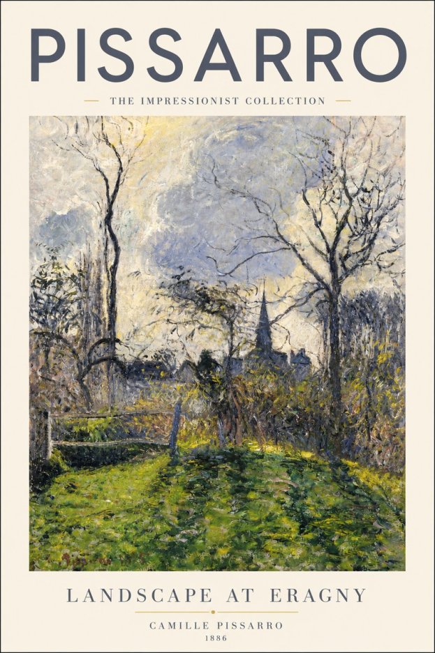 Pissarro Landscape at Eragny No3 - Plakat