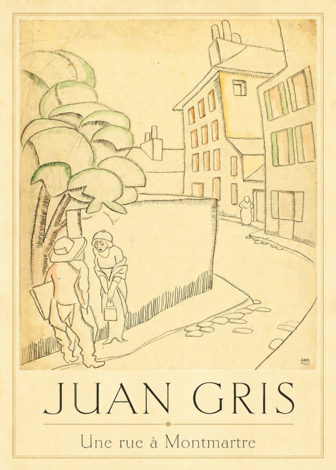 Juan Gris Une Rue À Montmartre No1 - Plakat