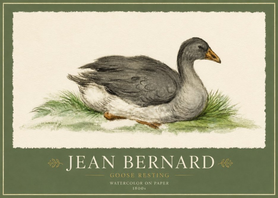 Jean Bernard Goose Resting No3 - Plakat