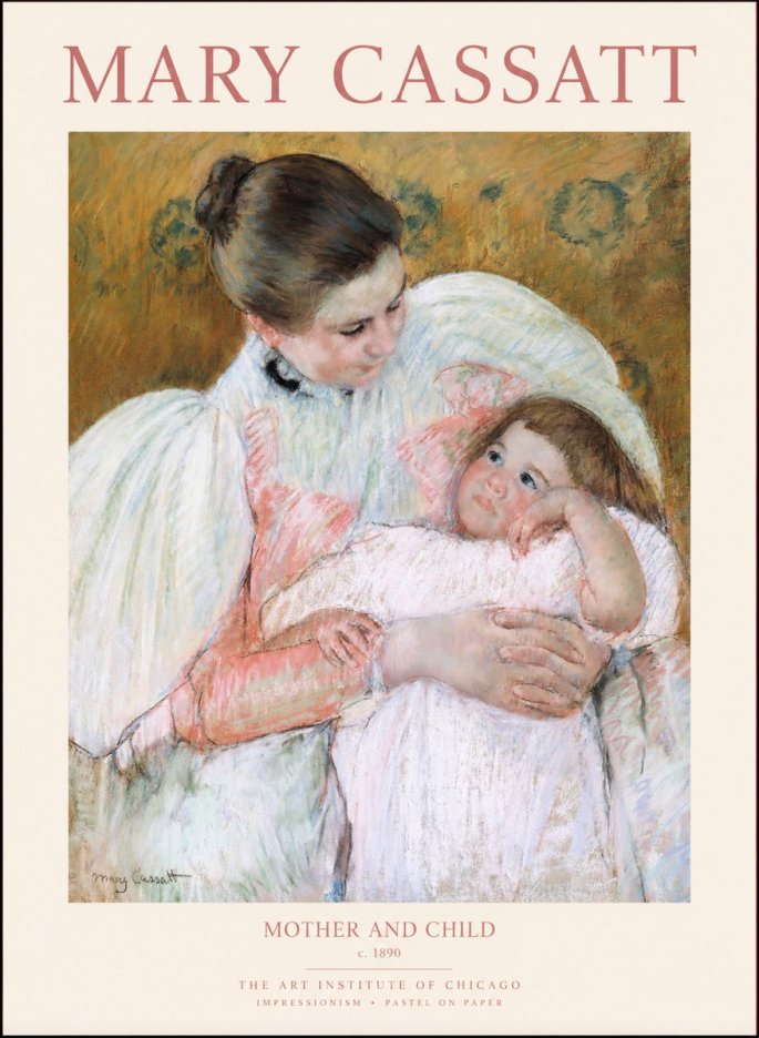 Mary Cassatt Mother and Child VI No1 - Plakat