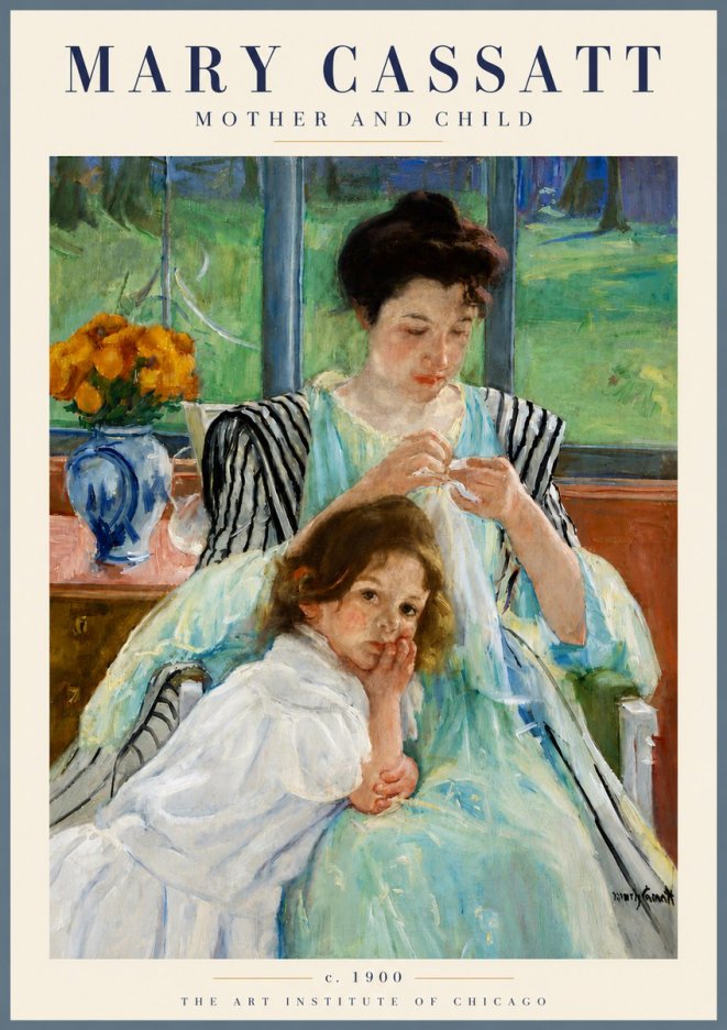 Mary Cassatt Mother and Child VII No6 - Plakat