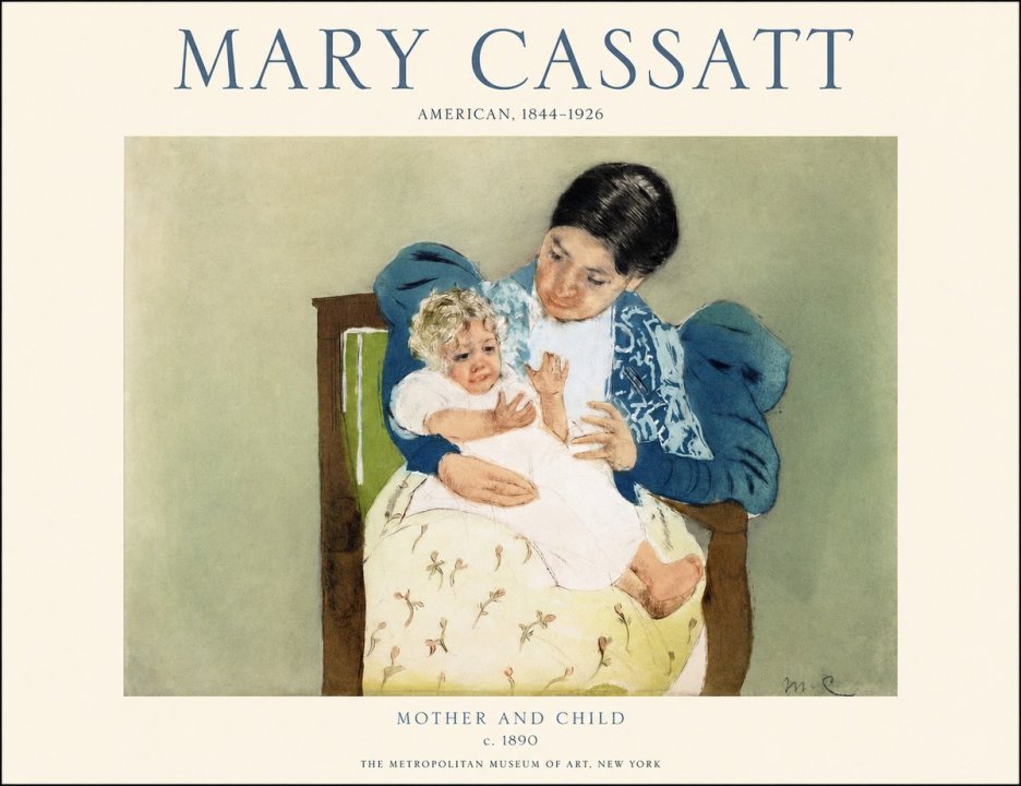 Mary Cassatt Mother and Child VIII No1 - Plakat