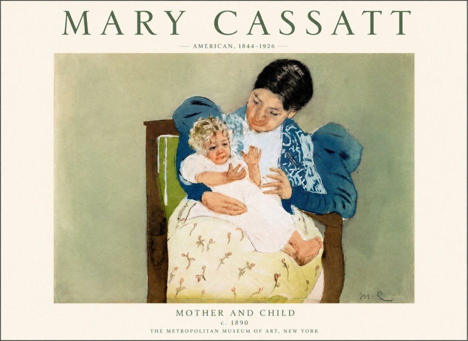 Mary Cassatt Mother and Child VIII No5 - Plakat
