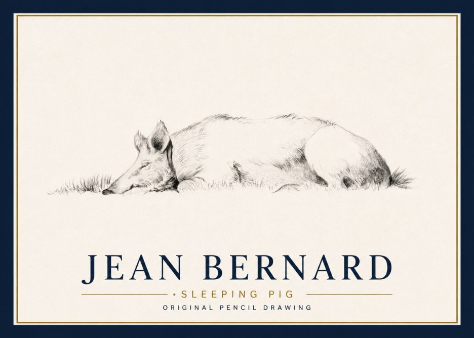 Jean Bernard Sleeping Pig II No4 - Plakat