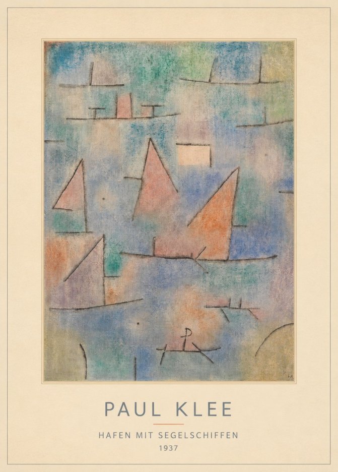 Paul Klee Hafen Mit Segelschiffen No4 - Plakat