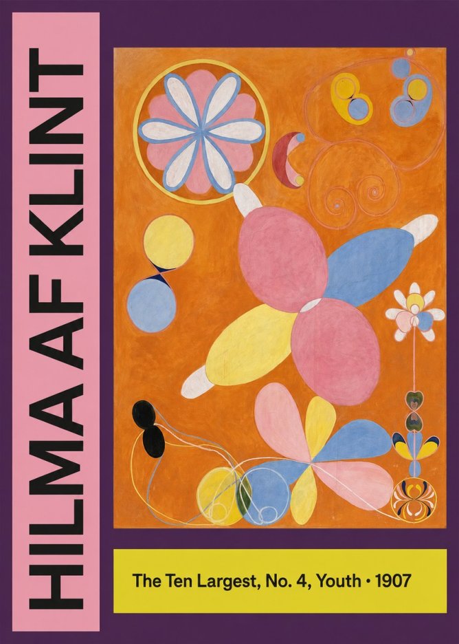 Hilma af Klint The Ten Largest, No. 4, Youth No3 - Plakat