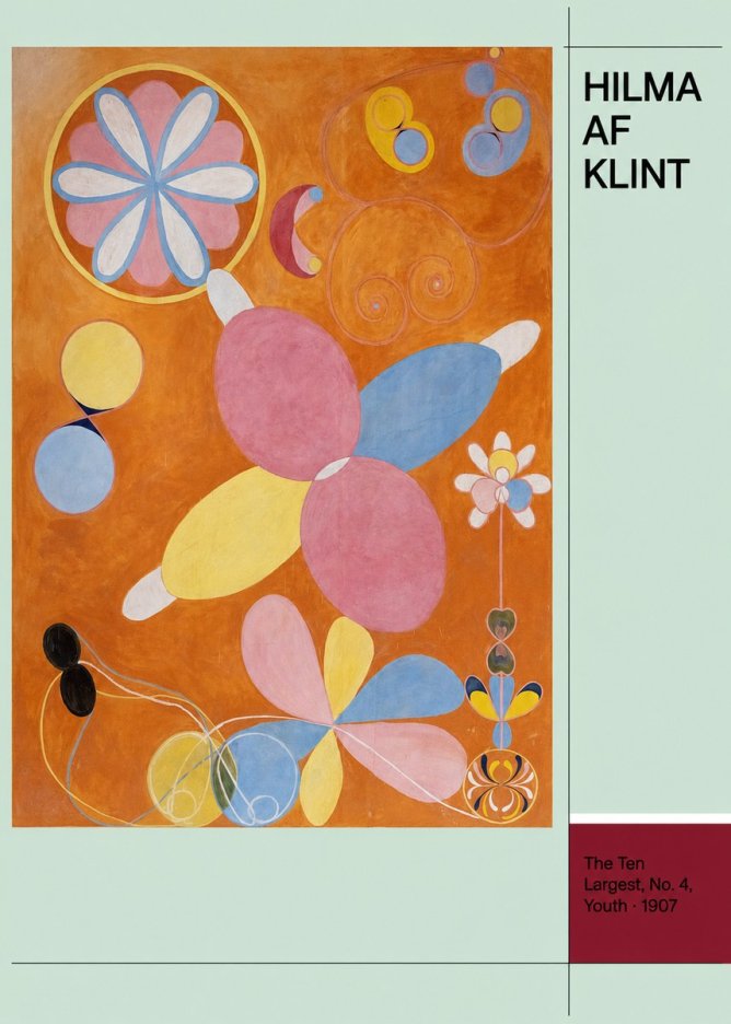 Hilma af Klint The Ten Largest, No. 4, Youth No4 - Plakat