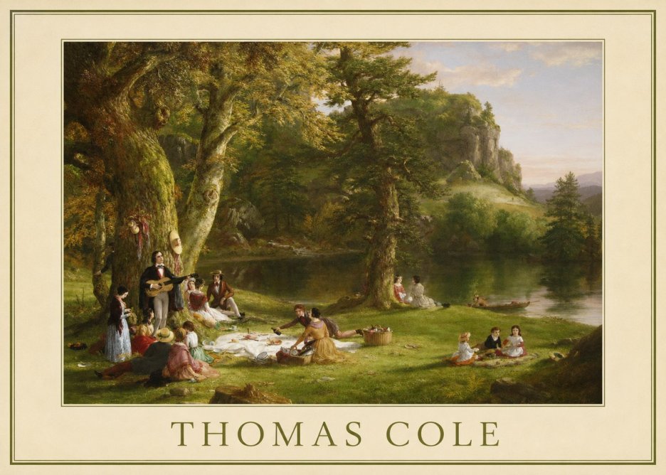 Thomas Cole The Picnic No6 - Plakat
