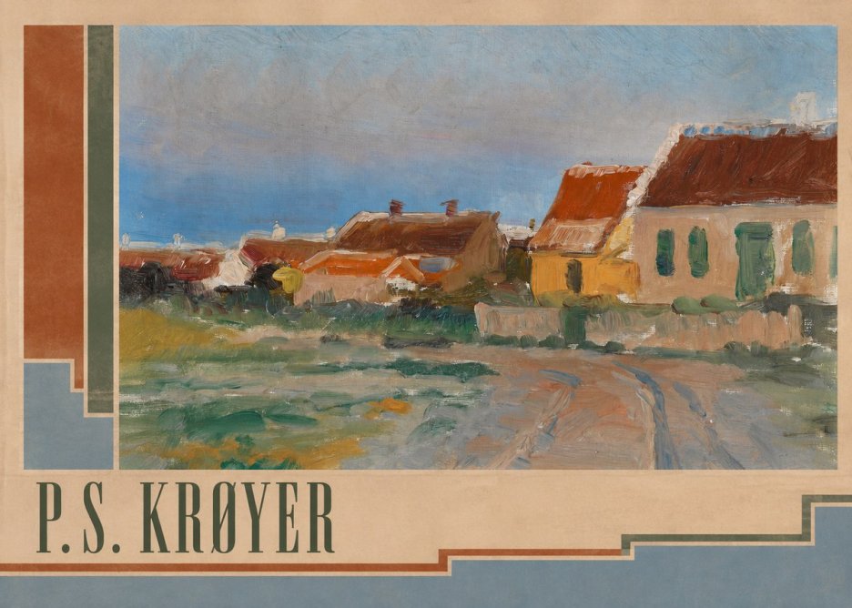 P.S. Krøyer Houses in Skagen No3 - Plakat