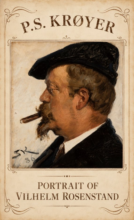 P.S. Krøyer Portrait of Vilhelm Rosenstand No4 - Plakat