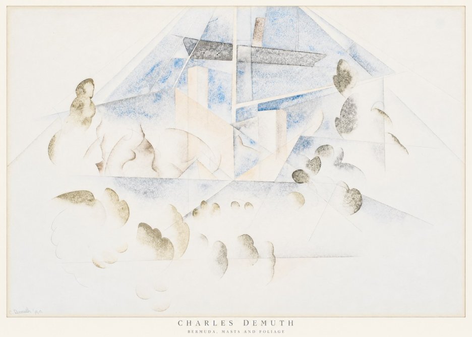 Charles Demuth Bermuda, Masts and Foliage No6 - Plakat