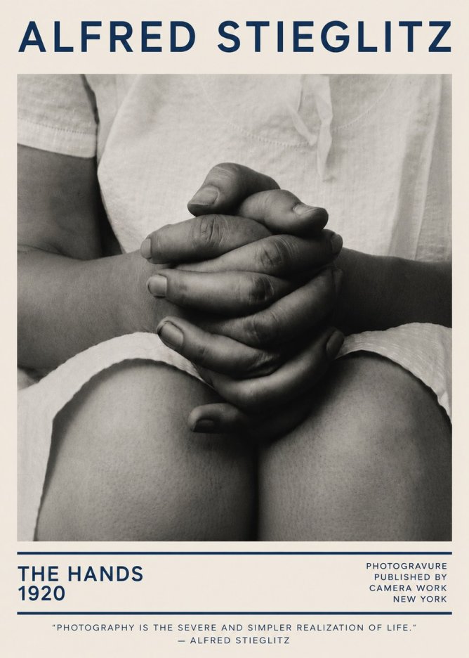Alfred Stieglitz The Hands No5 - Plakat