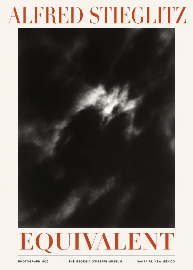 Alfred Stieglitz Equivalent IV No5 - Plakat