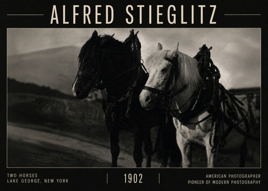Alfred Stieglitz Two Horses, Lake George, New York No6 - Plakat