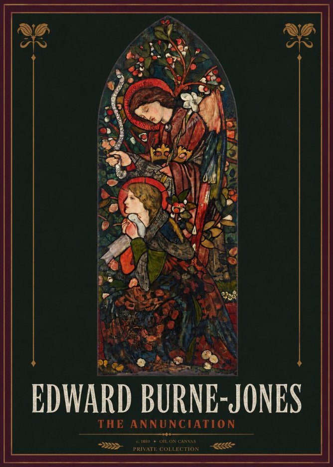 Edward Burne-Jones The Annunciation I No2 - Plakat
