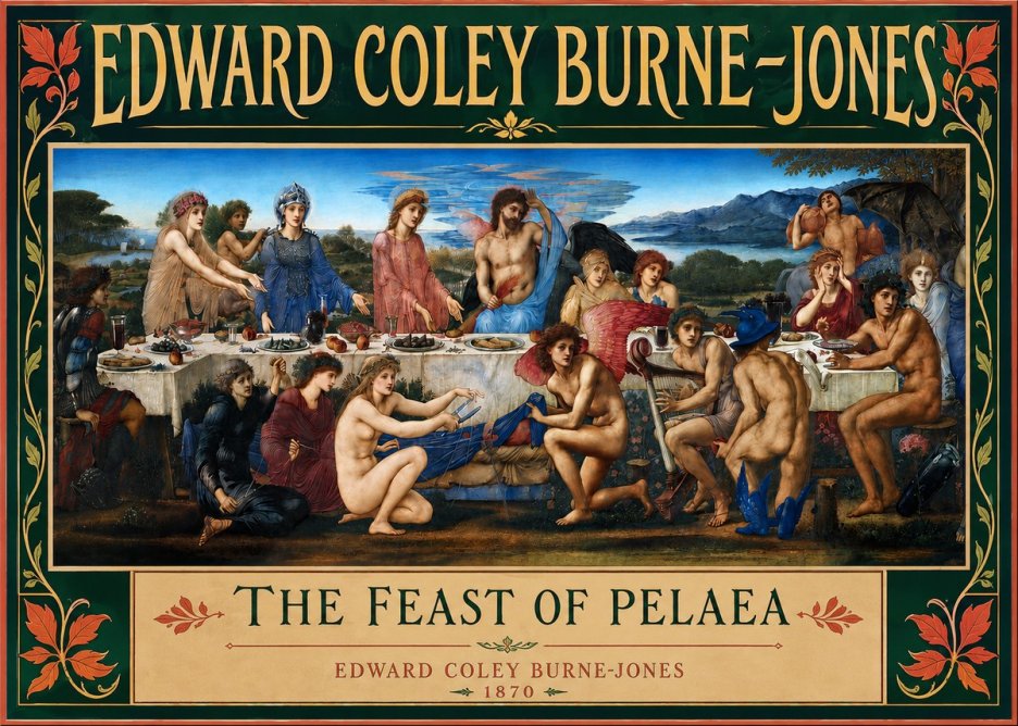 Edward Burne-Jones The Feast of Pelaea No3 - Plakat
