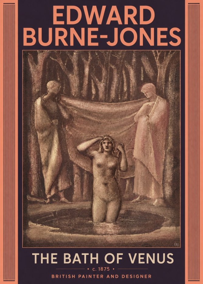 Edward Burne-Jones The Bath of Venus No6 - Plakat