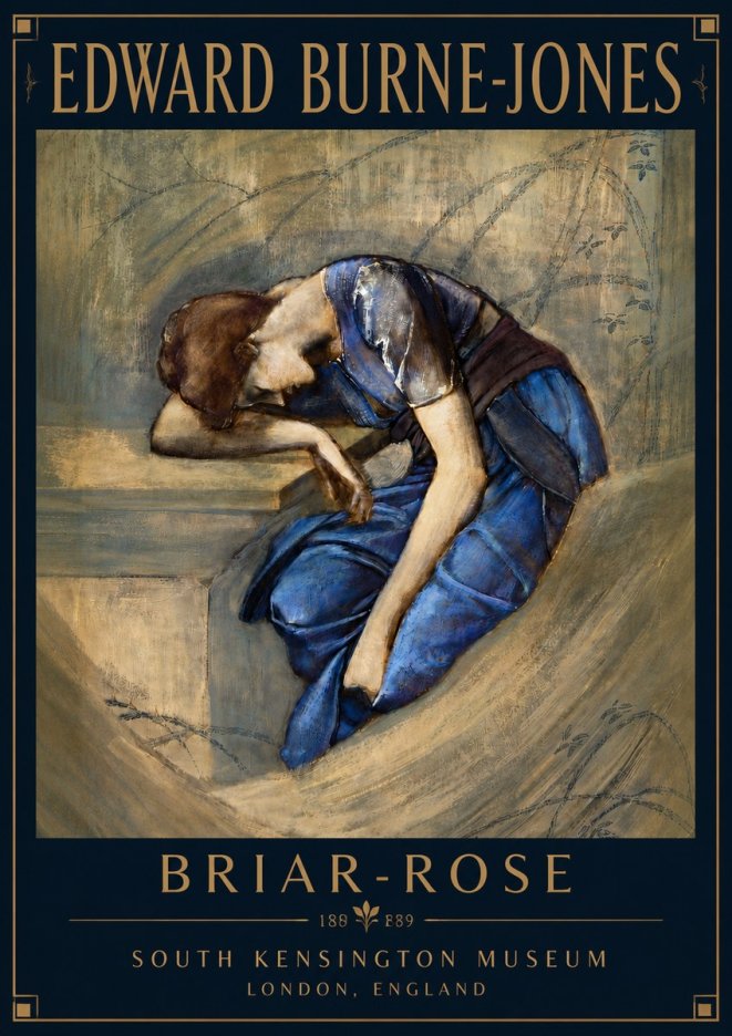 Edward Burne-Jones Briar-rose No5 - Plakat
