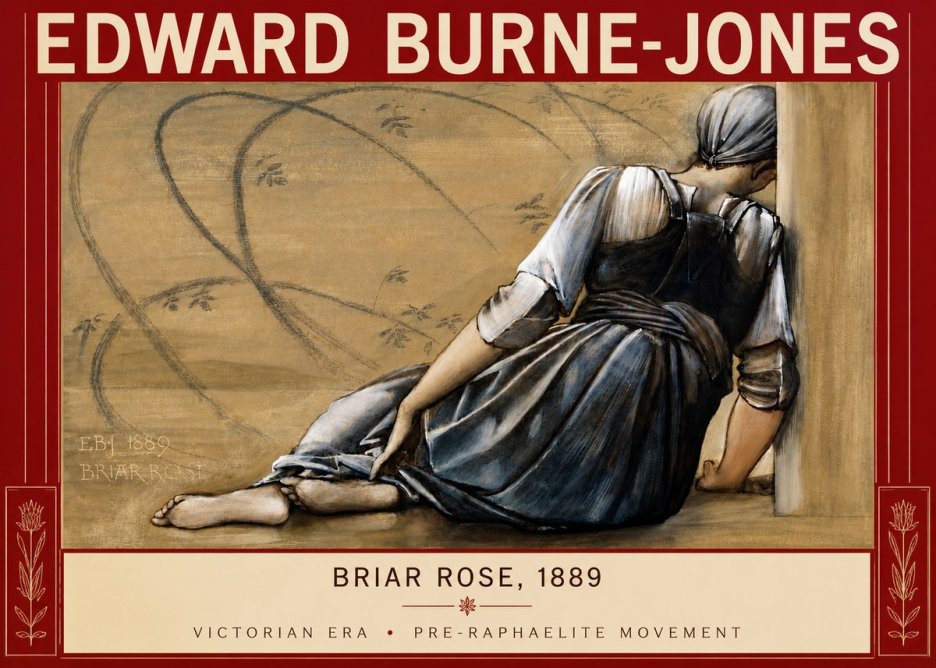 Edward Burne-Jones Briar Rose No3 - Plakat