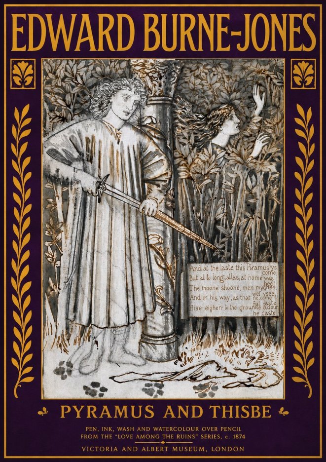 Edward Burne-Jones Pyramus and Thisbe No4 - Plakat