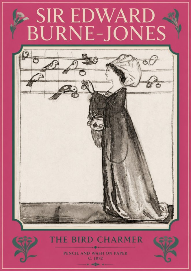 Edward Burne-Jones The Bird Charmer No2 - Plakat