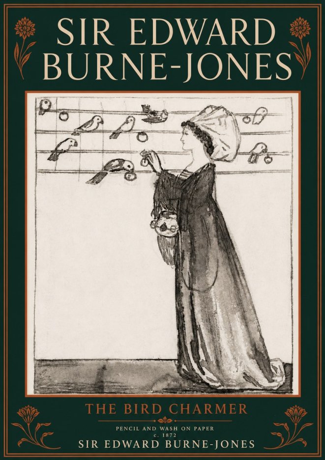 Edward Burne-Jones The Bird Charmer No3 - Plakat